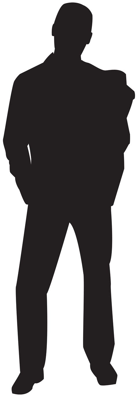 man cartoon silhouette